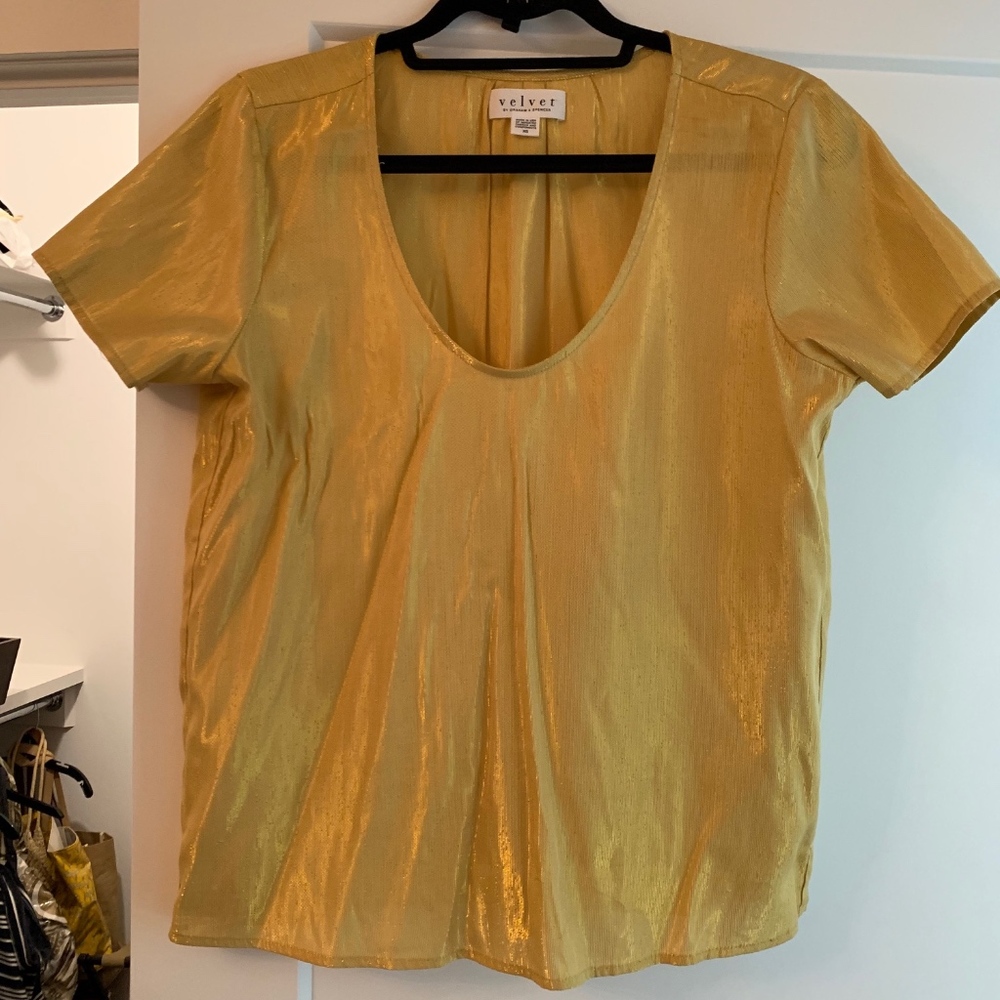 Velvet Boxy Shimmer T